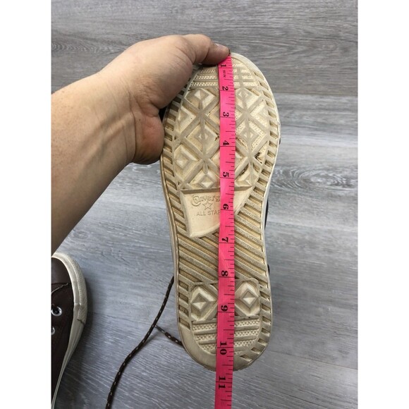 Converse Chuck Taylor All Star Womens Sneaker Boot 8 Brown Leather CHigh Shoes - Picture 8 of 9